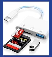 Denlane USB C SD Card Reader for iPhone 15, USB C to Micro SD Memory Card Adapter for iPad/Mac Pr...