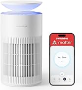 SwitchBot Air Purifiers for Home Large Room with Matter Up to 3620 ft², 20dB, Washable Pre-filter...