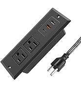 Recessed Power Strip with USB C 20W PD Fast Charge Extension Cord with Multiple Outlets Type C De...