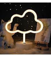 ENUOLI Cute Cloud Neon Light LED Cloud Shaped Decor Night Lights Marquee Neon Sign Table Decor fo...