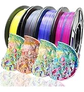 Reprapper 4X 250g Color Pack, Triple Color Filament Coextrusion PLA Filament 1.75mm for 3D Printe...