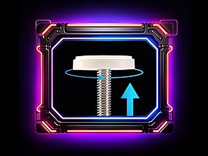 Twist the top screw counterclockwise, adjust the GPU bracket height to hold firmly under video card
