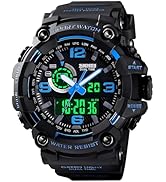 Gosasa Men's Large Face Outdoor Sports Watches Military S-Shock Watch Waterproof, Backlight, Alar...