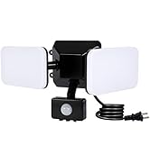 Haian Support Waterproof Plug-in Motion Sensor Light Outdoor - 20W 5000k(Daylight) 1800LM - Dual-...