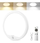 OSIDEN Rechargeable Motion Sensor Ceiling Light with Remote Wireless Magnetic Stick on Closet Lig...