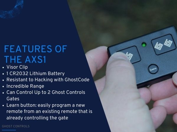 Featues of the AXS1 Standard REmote