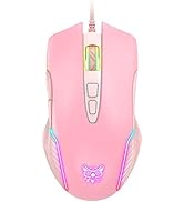 SIMGAL RGB Gaming Mouse Wired, USB Optical Computer Mice with RGB Backlit, 6 Adjustable DPI Up to...