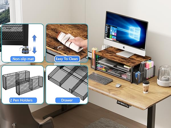 monitor stand for desk organizers and accessories computer stand riser office organization desktop 