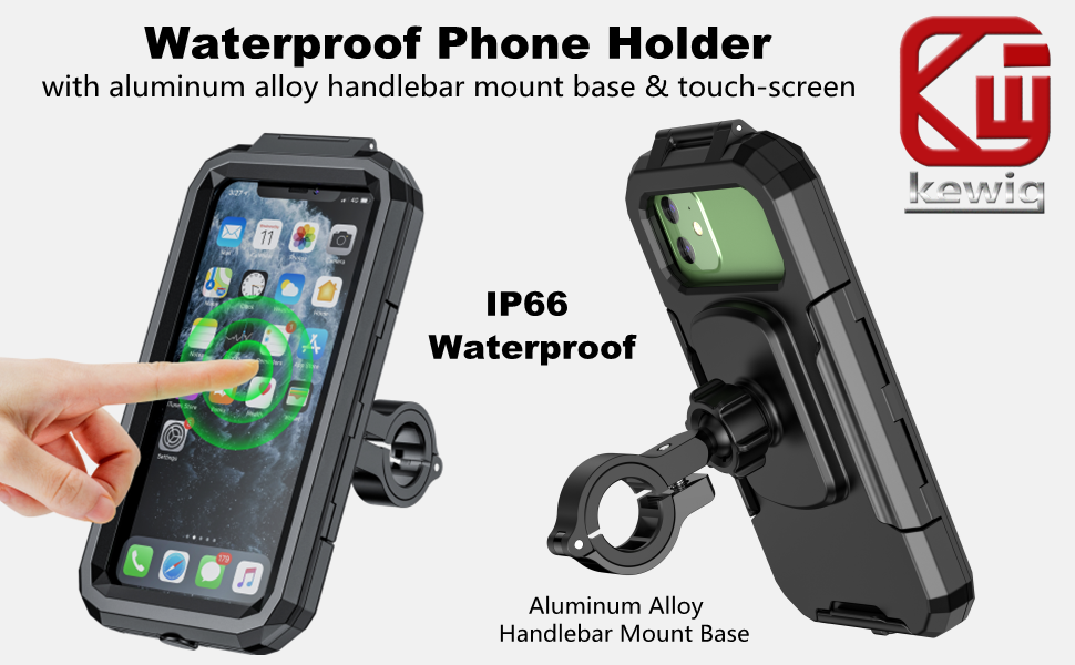 Waterproof bike phone mount