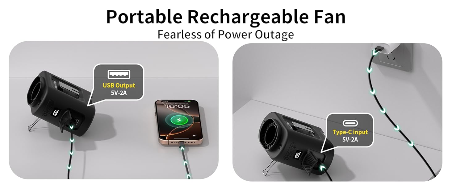 portable rechargeable fan