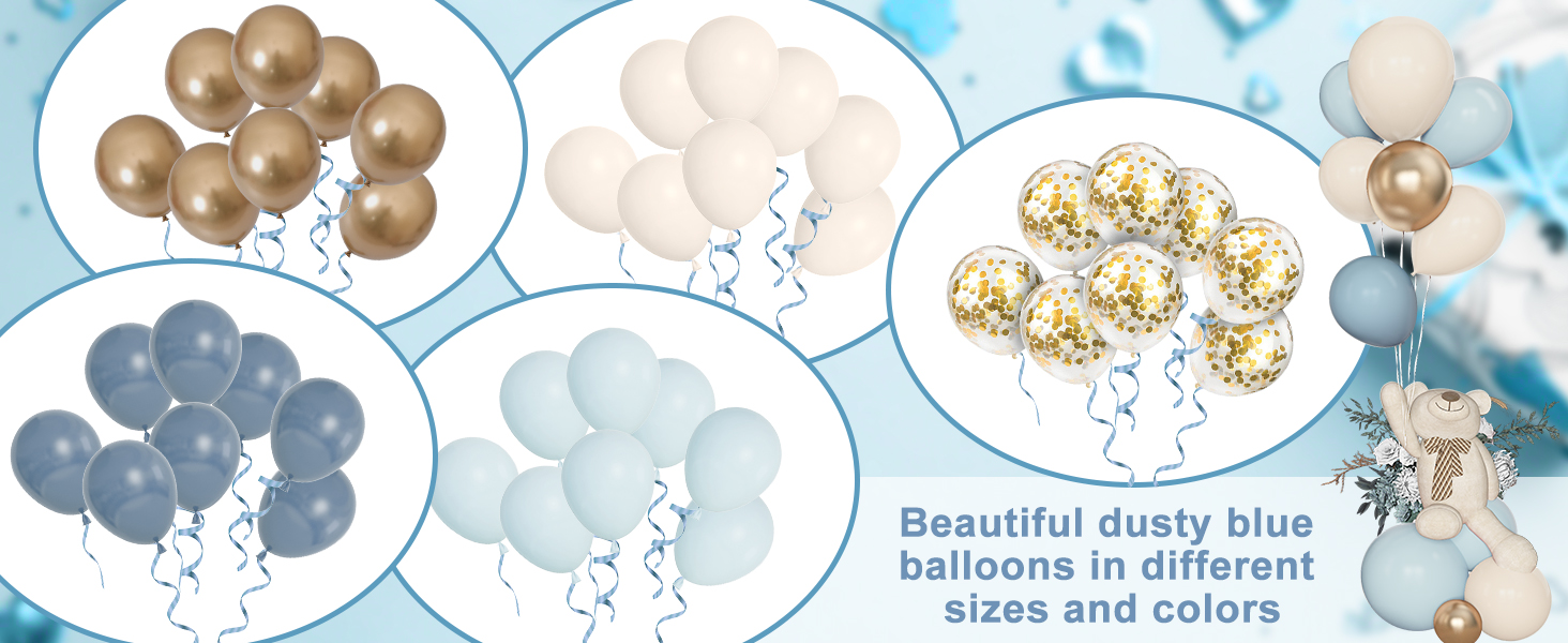 dusty blue balloon arch 