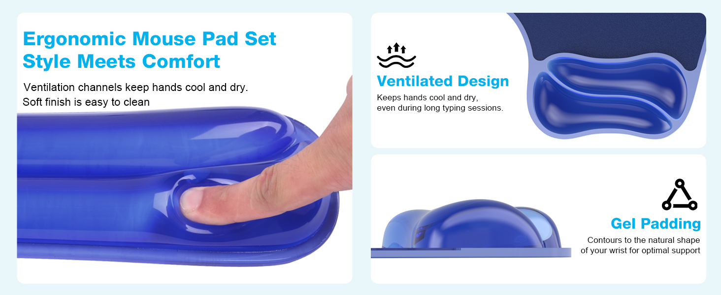 Wrist Support for Keyboard and Mouse-Product Dimension