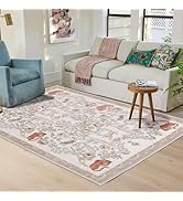 Animal Rugs for Kids, 3x5 Washable Animal Floral Area Rugs for Living Room, Cute Ultra-Thin Non S...
