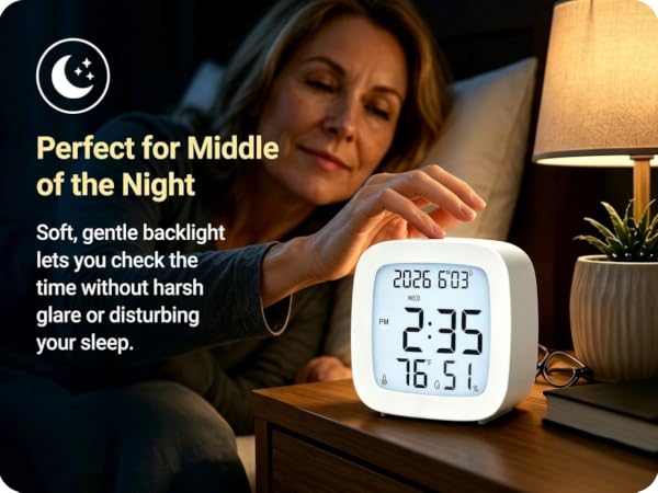 LCD bedroom alarm clock