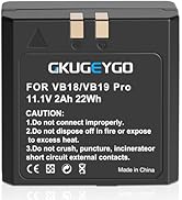 GKUGEYGO VB18 Replacement Battery for Godox V860, 2000mAh Rechargeable Lithium Battery Compaitble...