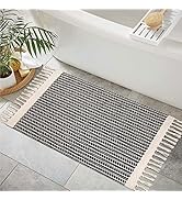 Lahome Boho Bathroom Rugs, Small 2x3 Front Door Mat Lightweight Kitchen Rug Woven Cotton Area Rug...