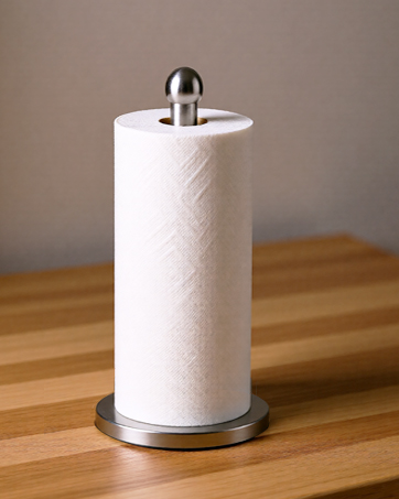 DAWNER Paper Towel Holder Countertop, Freestanding Kitchen Paper Holder Stand, One-Handed Tear