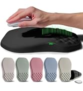 Gleamtide Ergonomic Raised Mouse Pad Wrist Support with Bilateral Slope Memory Foam Mousepad for ...