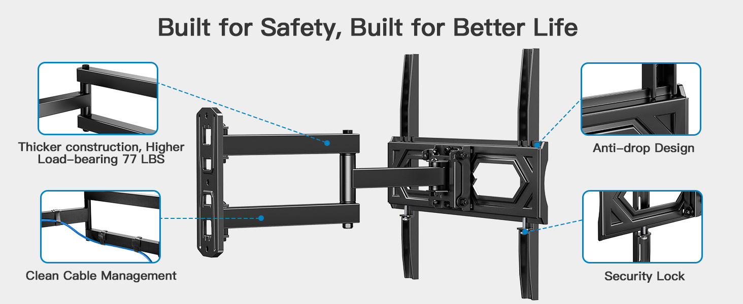 single stud tv mount