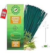 90 Pcs Natural Mosquito Repellent Outdoor Patio, Citronella Oil Mosquito Incense Sticks Plant-Bas...