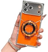 Losin Compatible with iPhone 17 Pro Max Laser Edge Diamond Phone Case with Kickstand [Compatible ...