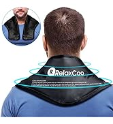 Neck Ice Pack Wrap, RelaxCoo Reusable Gel Ice Pack for Neck Shoulders, Cold Compress Therapy for ...