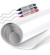 White Board Wallpaper, White Board Roll, Stick on White Boards for Wall, 1.5x11ft Peel and Stick ...