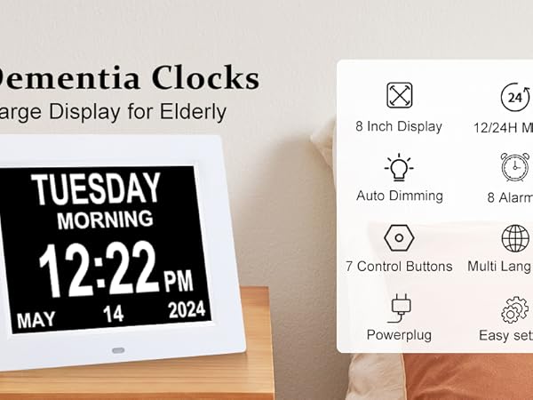  Digital Calendar Day Clocks for Seniors