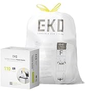 EKO 13 Gallon / 40-60 Liter,110 Count Drawstring Trash Bags, Extra-Strong Unscented Garbage Bags,...