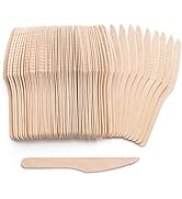 Wood Cutlery [100% Wood Knives] Natural Sustainable Alternative to Plast...