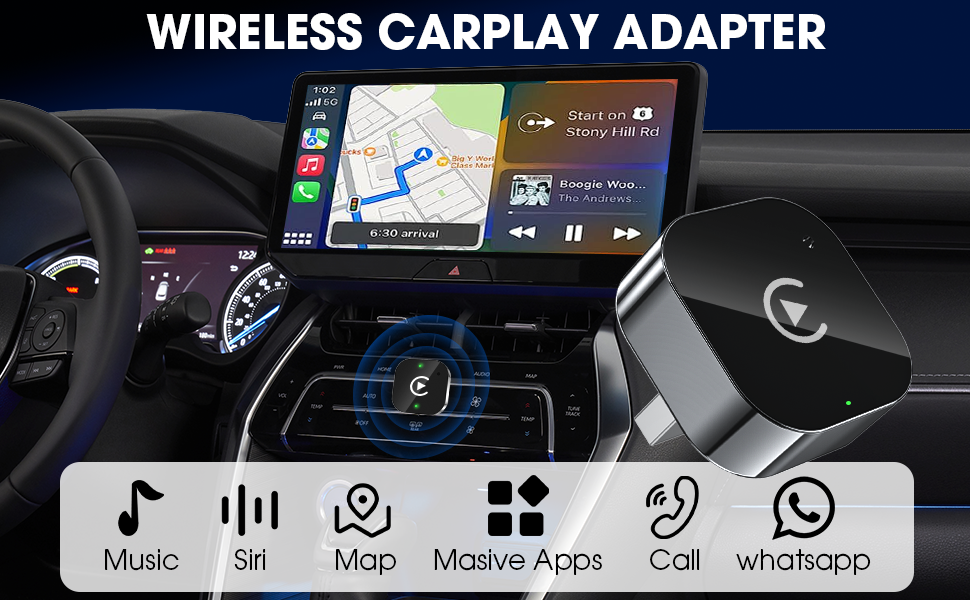 wireless android auto car play adapters