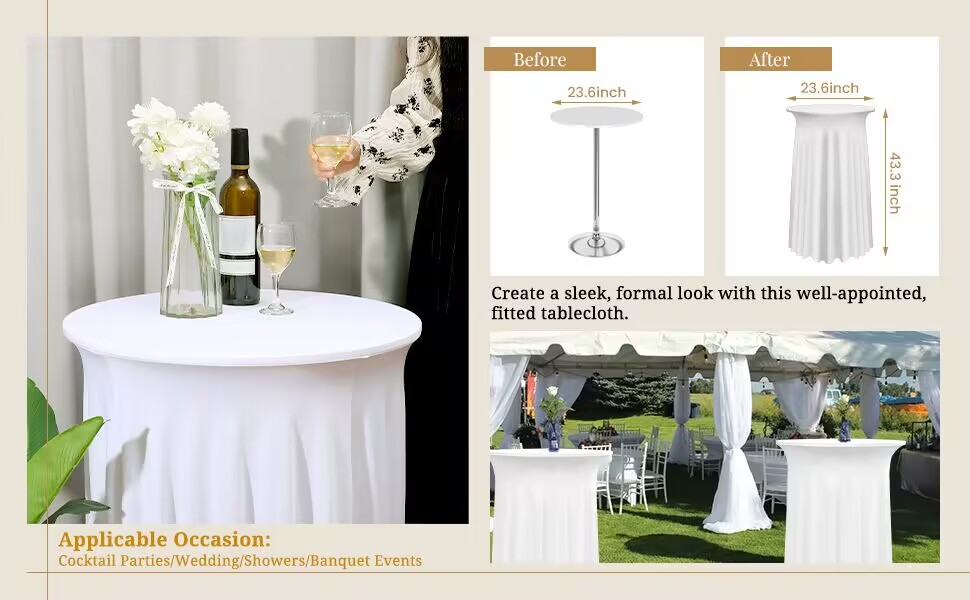Spandex Stretch Cocktail Tablecloth