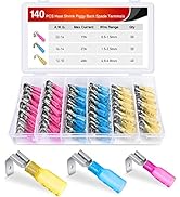 Nilight 140PCS Heat Shrink Piggy Back Spade Terminals Connectors Assortment Kit 22-16/16-14/12-10...