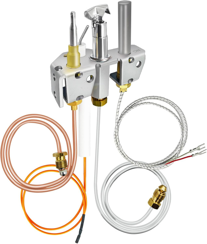 25660, 4021-732 Pilot Assembly Natural Gas (NG) for Heatilator, Heat-N-Glo and Quadrafire Stove & Fireplace, Replacement Natural Gas Pilot Assembly for Heatilator GNDC33, GNDC36