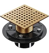 Shower Drain 4-1/4 Inch - Square Shower Floor Drain Kit with ABS Flange for 2" or 3" Pipe, SUS304...