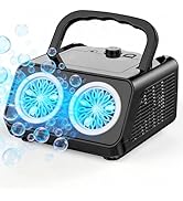 Bttyu Bubble Machine with 2 Fans,Plug in or Battery Operated Bubble Machines,Weddings, Parties | ...