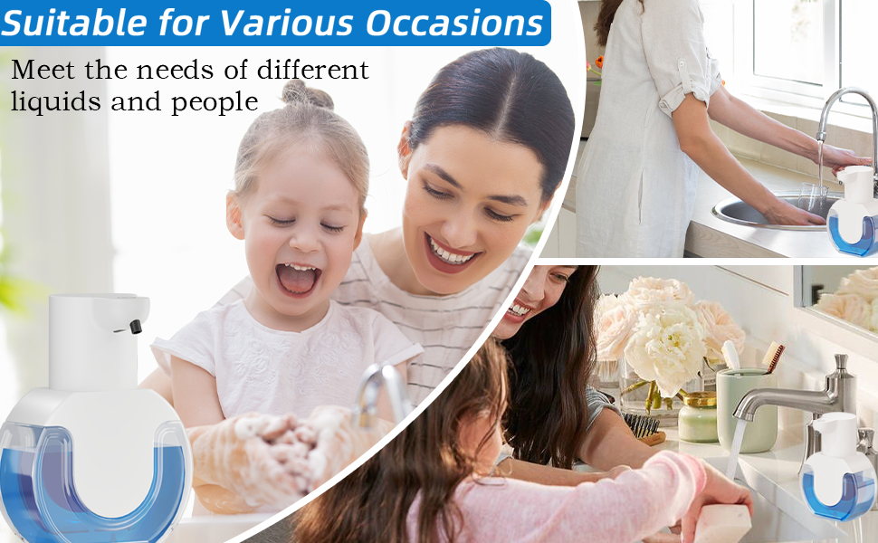 Automatic Soap Dispenser Touchless; Hand Soap Dispenser for Kitchen Sink; Dishwasher Soap Dispenser