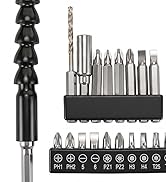 4V Cordless Electric Screwdriver, 22Pcs Small Power Screwdriver Set with LED Light, 320 RPM, 4/6 ...