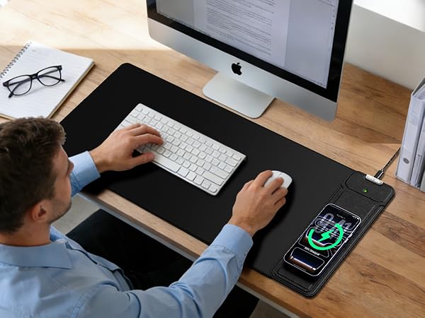 wireless charger desk pad
