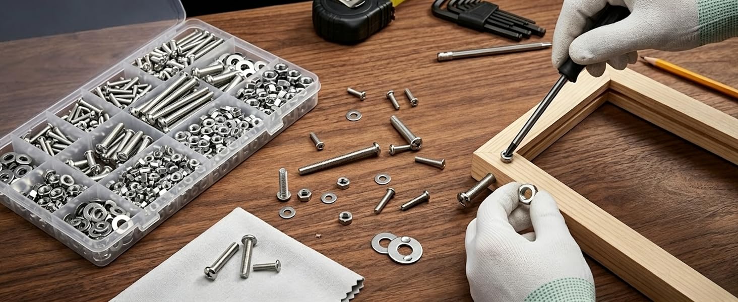 Metric Screws Nuts and Bolts Assortment Kit