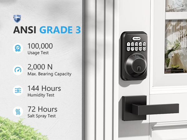 combination deadbolt lock for entry door