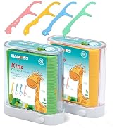 Kids Dental Flossers,2 Box 176 Count Floss Organize Dispenser,Automatic Pop-Up Make Children Flos...