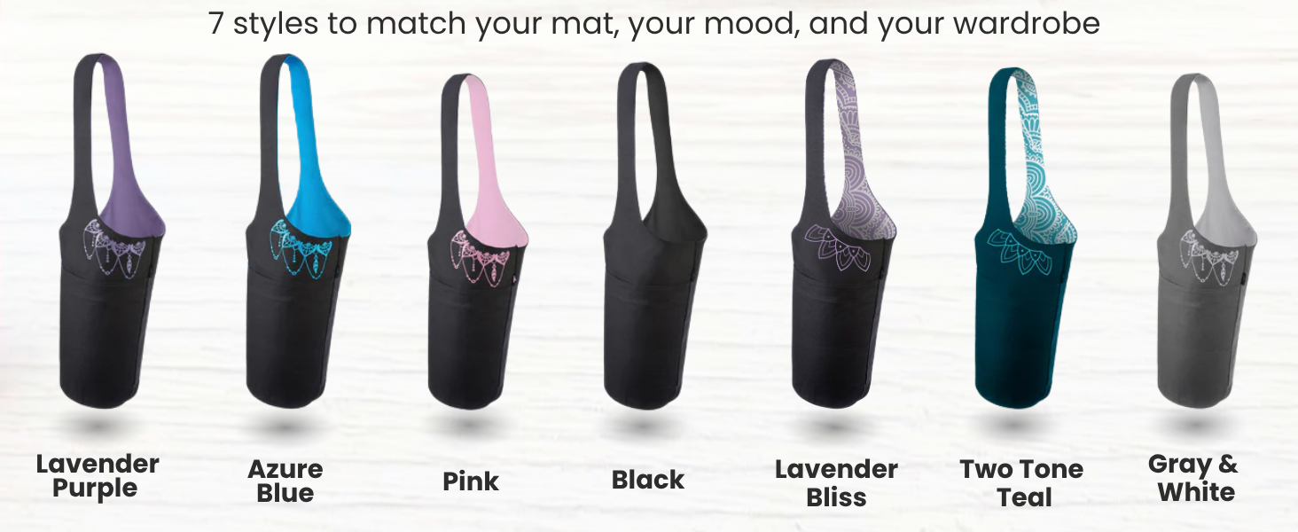 yoga bag colors to shoose from, color variations to suit needs