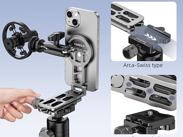 phone tripod mount with arca-swiss