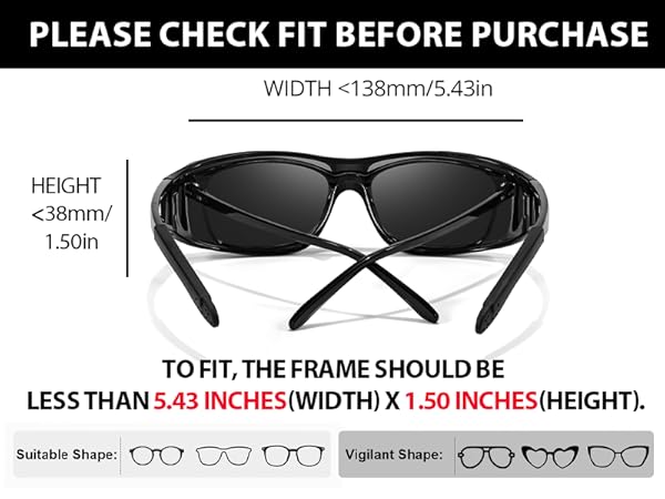 Myiaur Over Glasses Sunglasses for Men Women, Polarized Fit Over Sunglasses UVProtection, Anti Glare