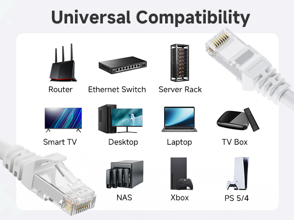 Future-proof ethernet cable Cat6 for reliable wired internet network
