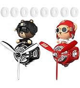 2Pcs Car Air Fresheners, Cute Bear Pilot Automotive Air Outlet Creative Car Perfume Diffuser, Aut...
