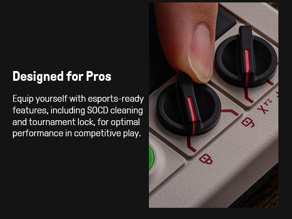 Hot-Swappable PCB Controller; Low-Profile Mechanical Switches; Programmable Fight Stick