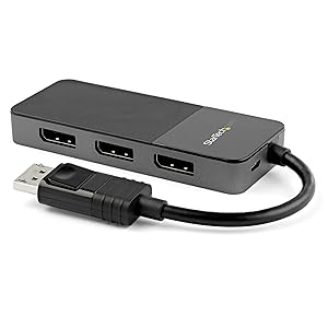 3 Port Multi Monitor Adapter - DisplayPort 1.4 to 3x 4K DisplayPort Video Splitter
