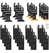 COMOWARE 28 Pcs Titanium Oscillating Tool Blade, Multi Tool Blades Kits Universal Oscillating Saw...